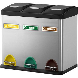 6 Adesivi Raccolta Differenziata in PVC Morbido Impermeabile – 15×4 cm Italiano e Inglese Protetti UV Anti-Scolorimento - immagine 4