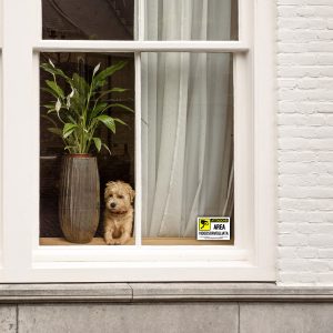 4 Cartelli Area Videosorvegliata Adesivi in PVC Morbido Impermeabile – 2 Grandi 150×100 mm + 2 Piccoli 105×73 mm Protetti UV Anti-Scolorimento - immagine 4