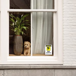 4 Cartelli Area Videosorvegliata Adesivi in PVC Morbido Impermeabile – 100×150 mm 4 pz Protetti UV Anti-Scolorimento Interno/Esterno - immagine 4